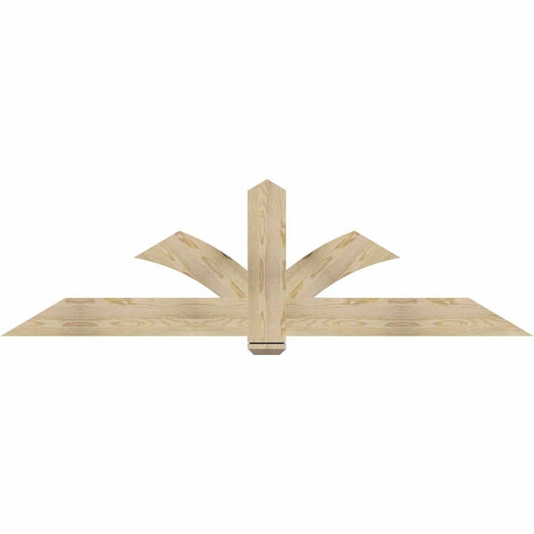 Ekena Millwork Redmond Rough Sawn Timber Gable Bracket, Douglas Fir, 84"W x 24"H x 2"D x 6"F, 7/12 Pitch GBW084X24X0206RED00RDF - main